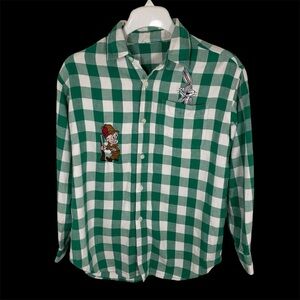 Vintage Warner Bros. Bugs‎ Bunny and Elmer Fudd Flannel Shirt